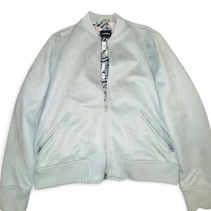 Express Mint Green Bomber Jacket